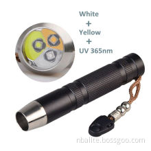 Yellow Beam Gem Stone Jade Jewelry Detection Flashlight